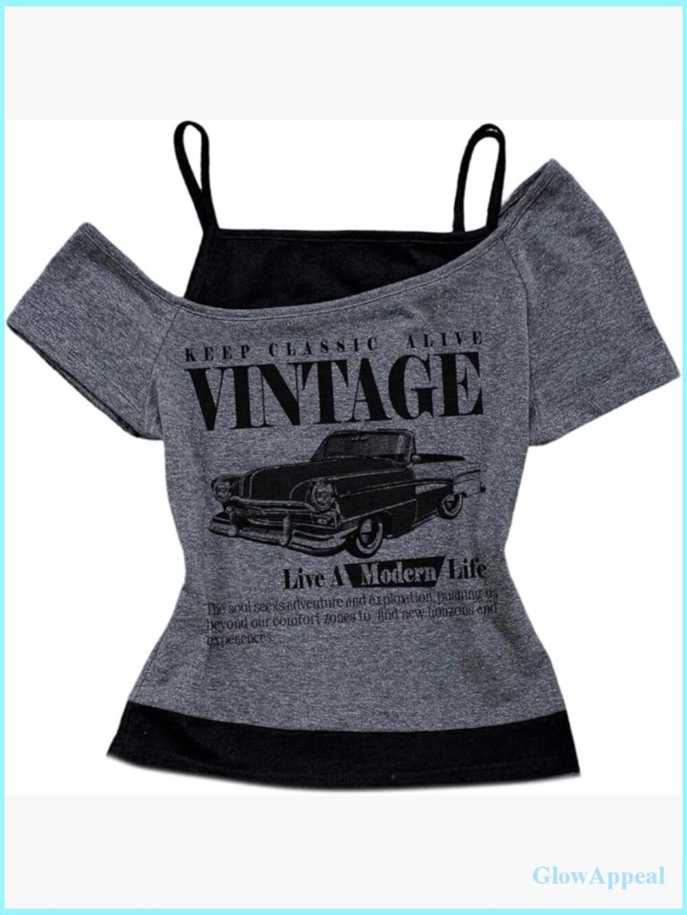 Y2k Letter Graphic Tee Off The Shoulder Short Sleeve Summer T Shirt